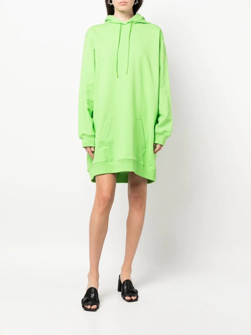 logo-print hooded jumper dress - 3
