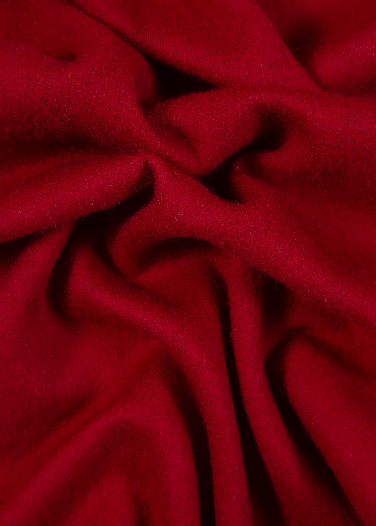 Red Lambswool Zebra Scarf - 4