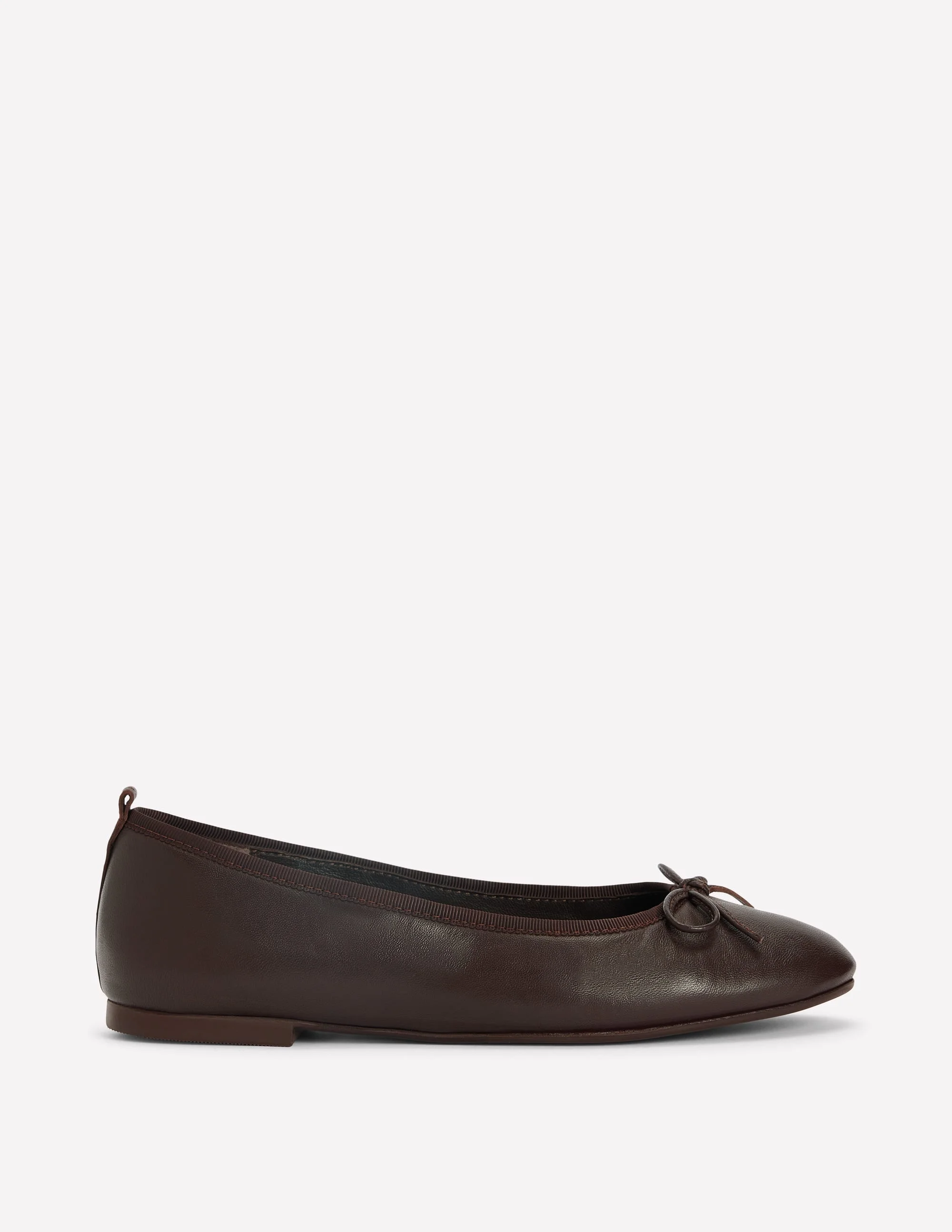 Patti Round Toe Ballet Flats-Bitter Chocolate - 1
