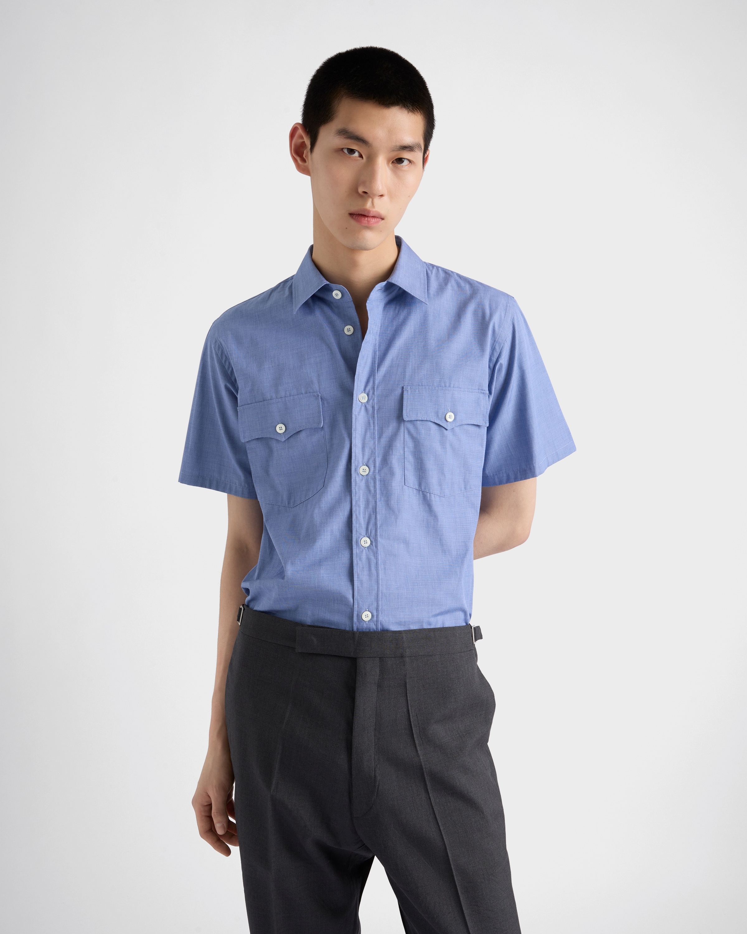 Short-sleeved cotton shirt - 4