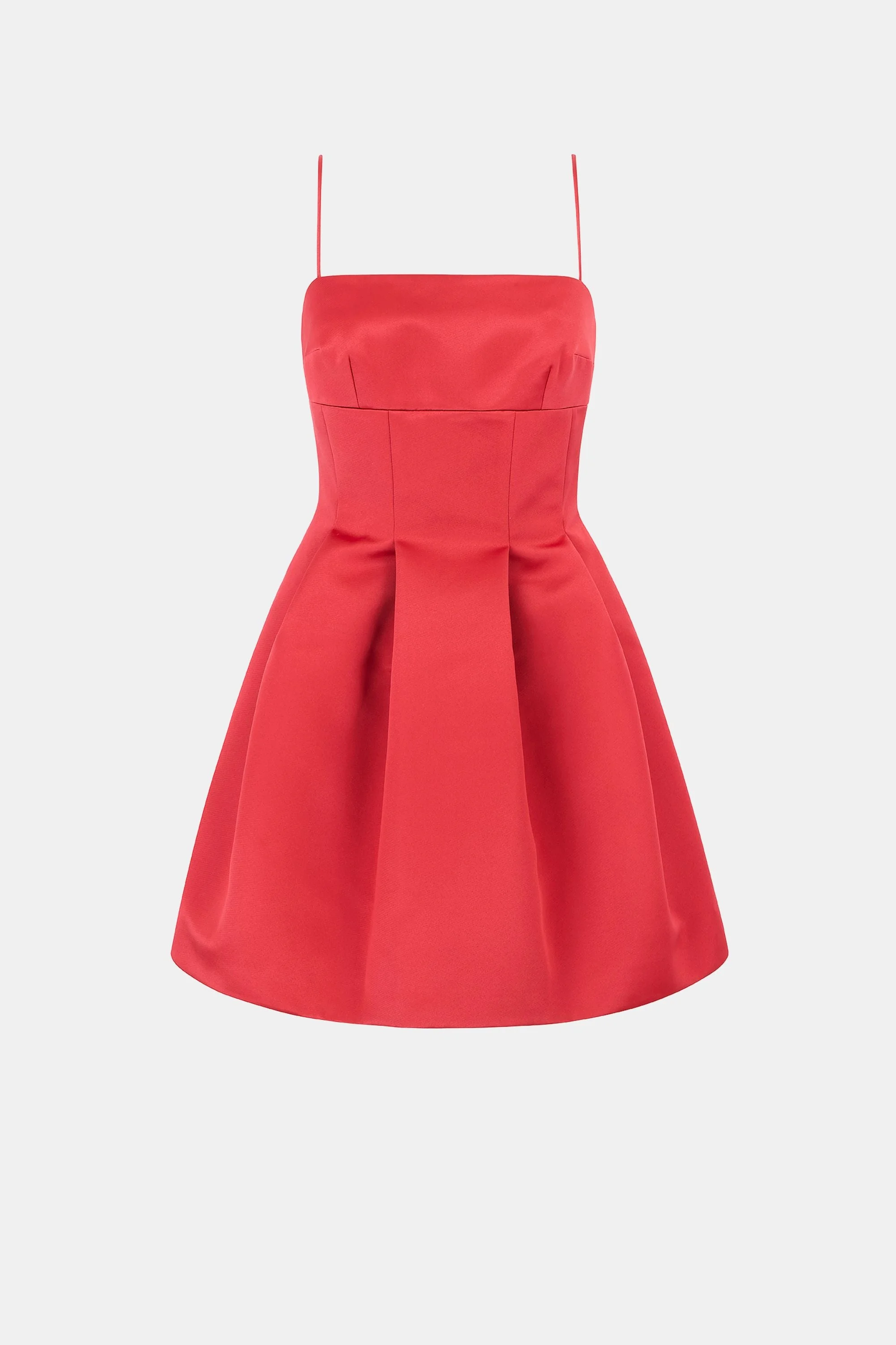 Honor Dress In Red Italian Duchess Satin - 1