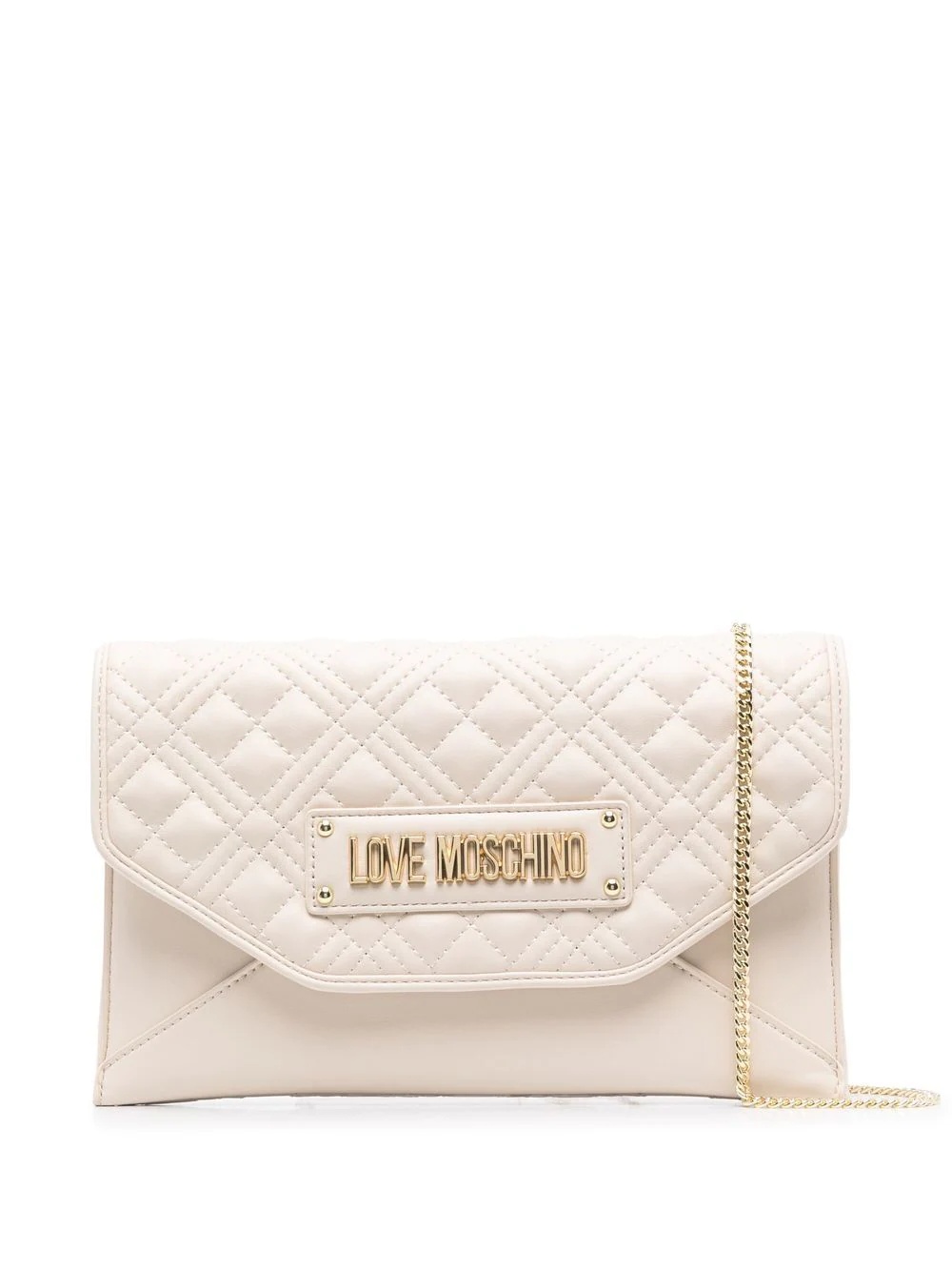 logo-plaque clutch bag - 1