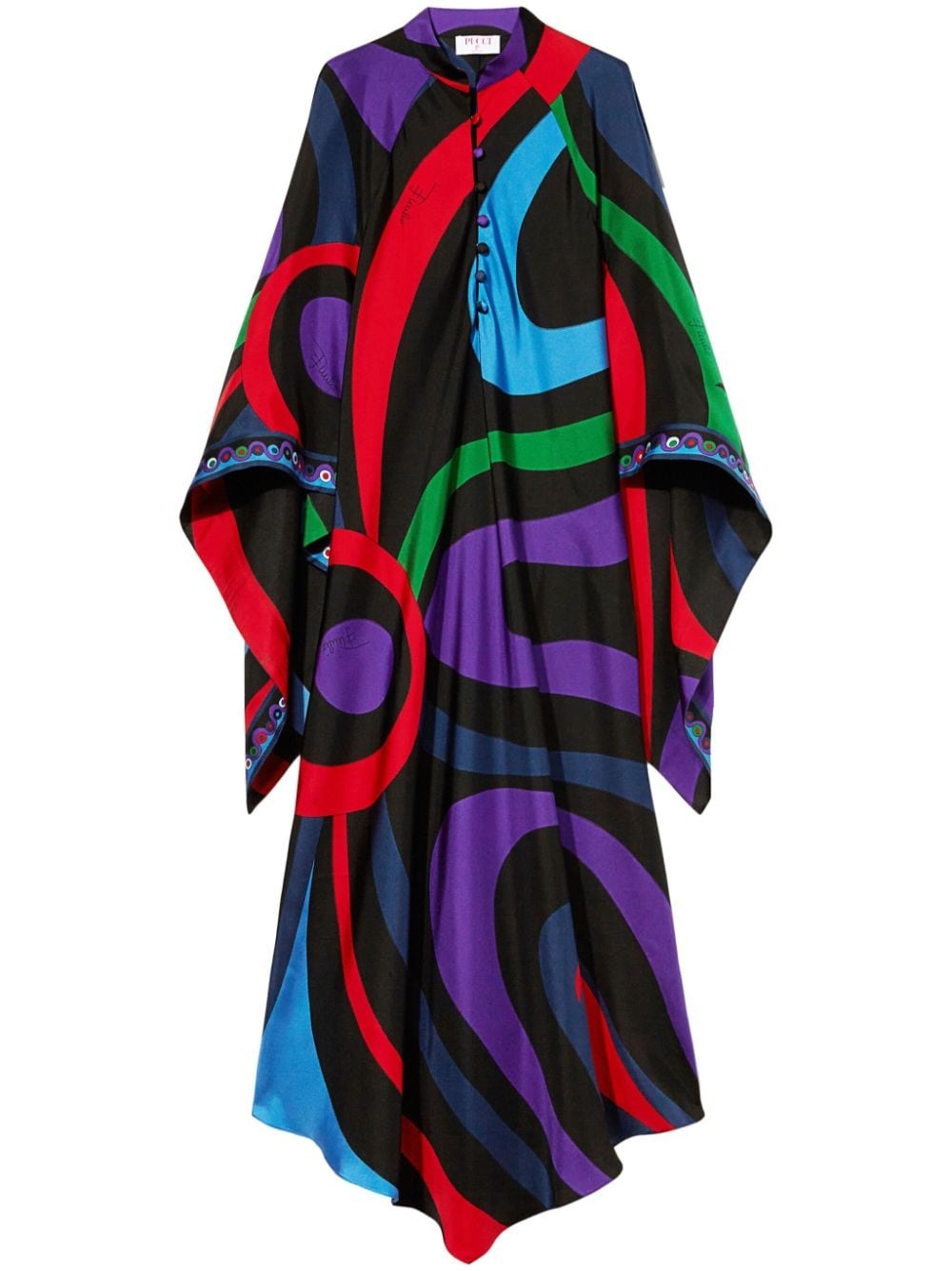 marmo-print kaftan - 1