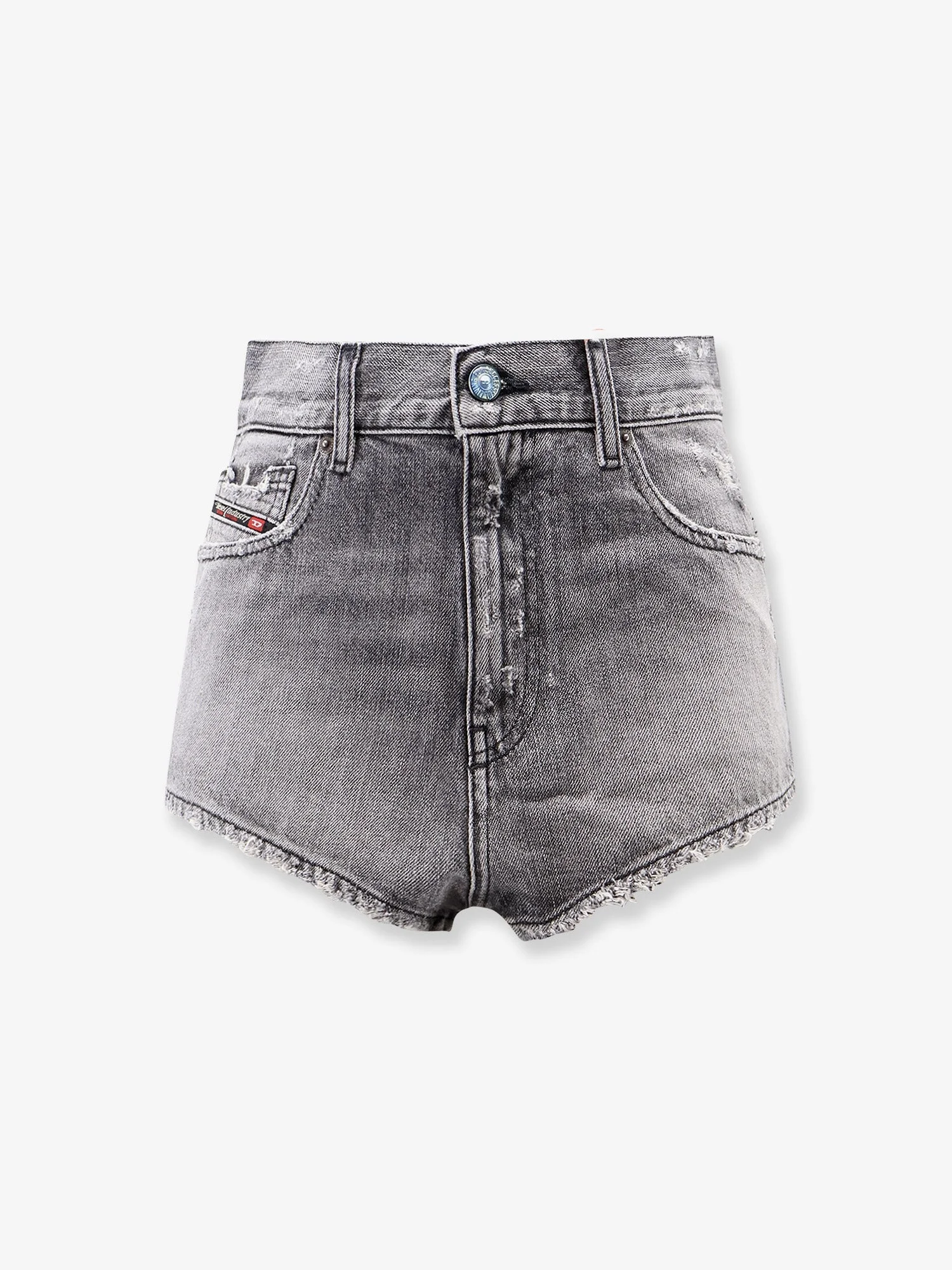 Diesel Blue Denim Shorts With A Destroyed Effect - 1