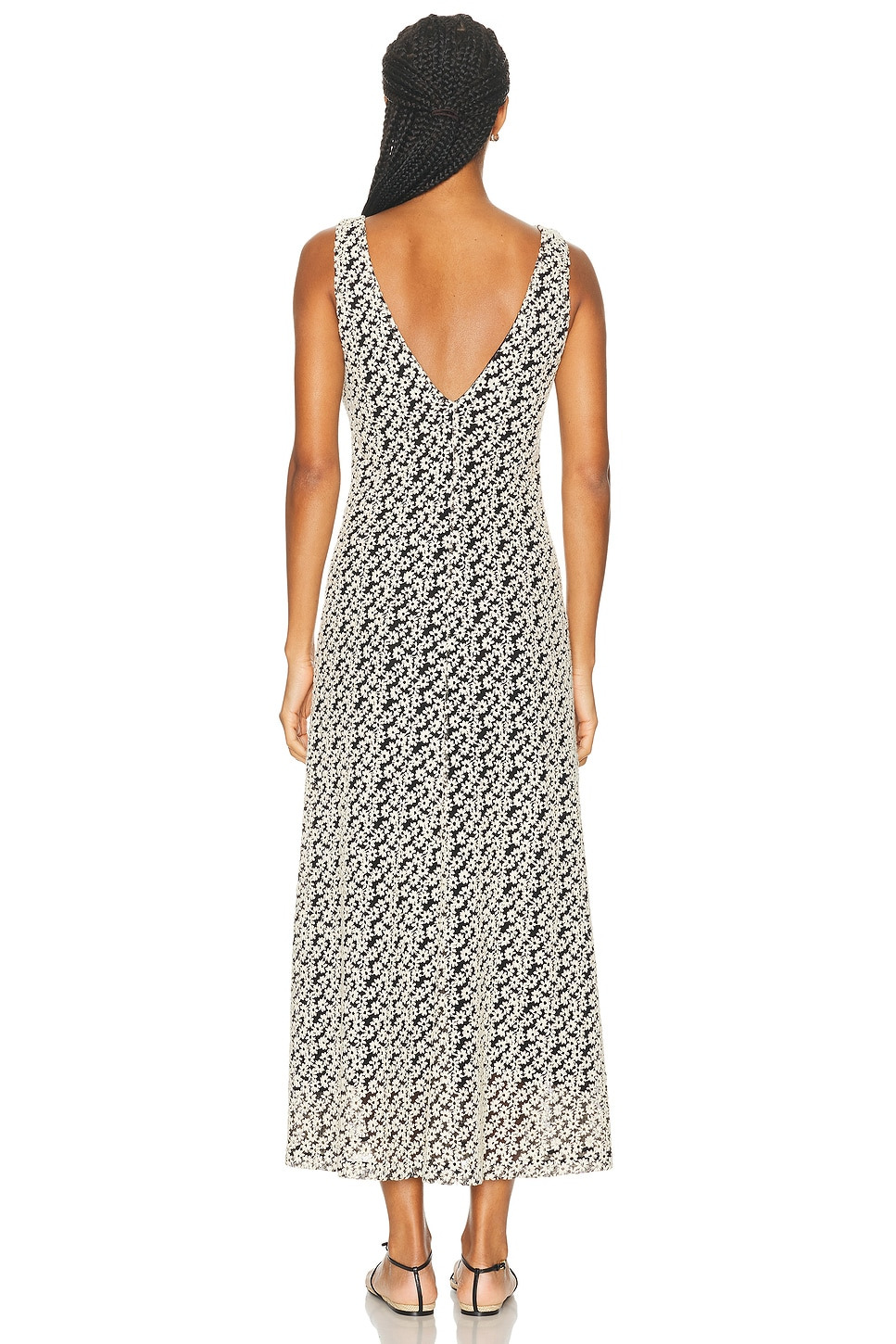 Sonia Dress in Ecru/black - 3