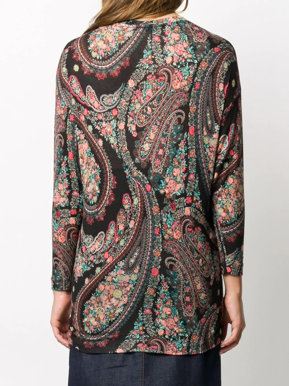 paisley-print jersey jumper - 4