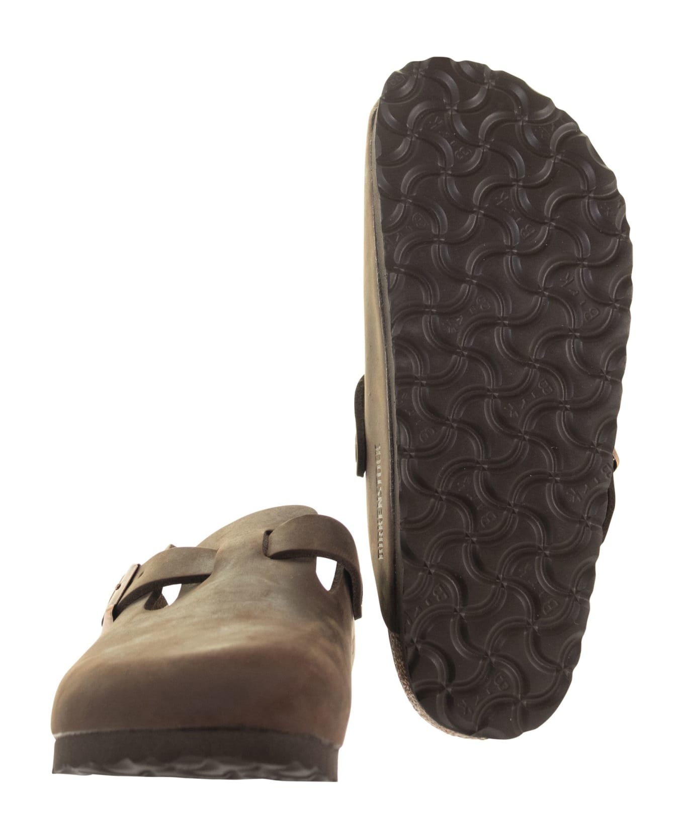 サンダル・ミュール BIRKENSTOCK SS25 BOSTON - Oiled leather sabot (860133 HBN) サンダル・ミュール BIRKENSTOCK SS25 BOSTON - Oiled leather