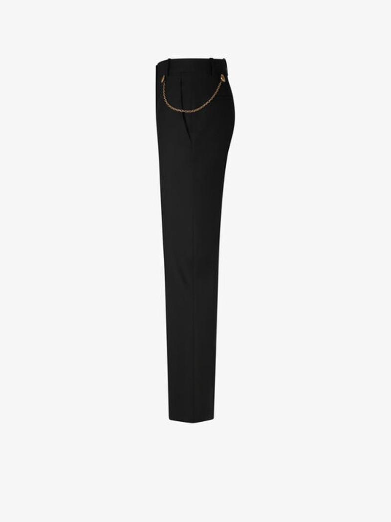 CIGARETTE PANTS WITH CHAIN AND 4G BUTTONS 6