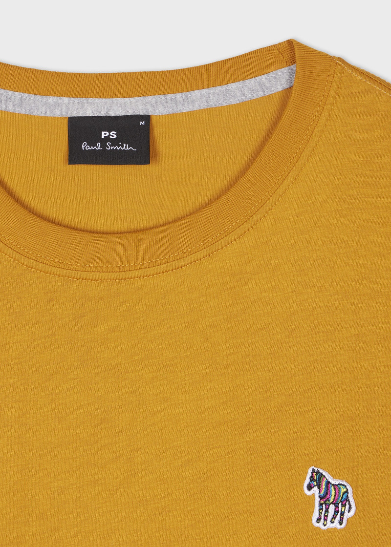 Paul Smith Yellow Ochre Organic Cotton Zebra Logo T-Shirt outlook