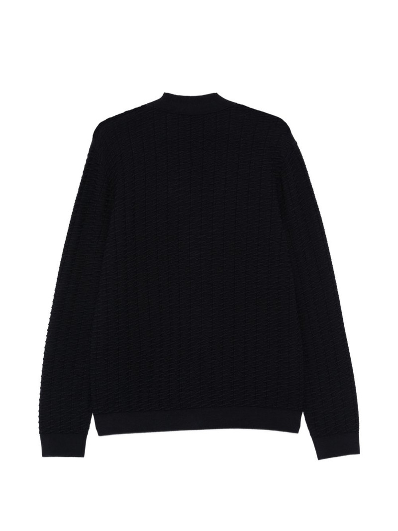 GIORGIO ARMANI textured buttoned cardigan outlook