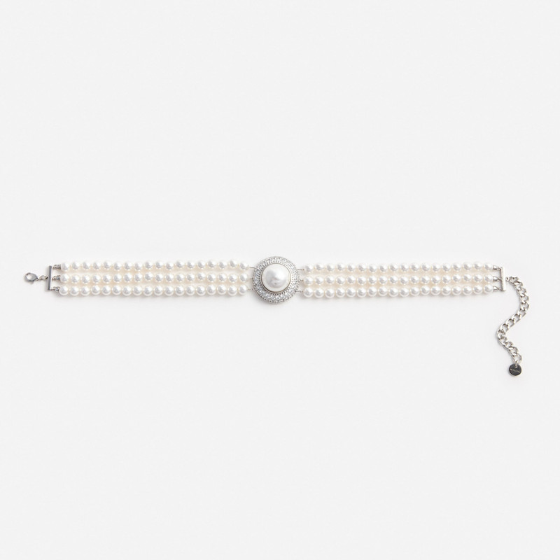 Small Crystal Pearl Choker 3