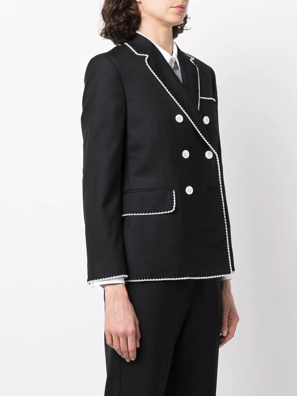 double-breasted wool sport coat - 3