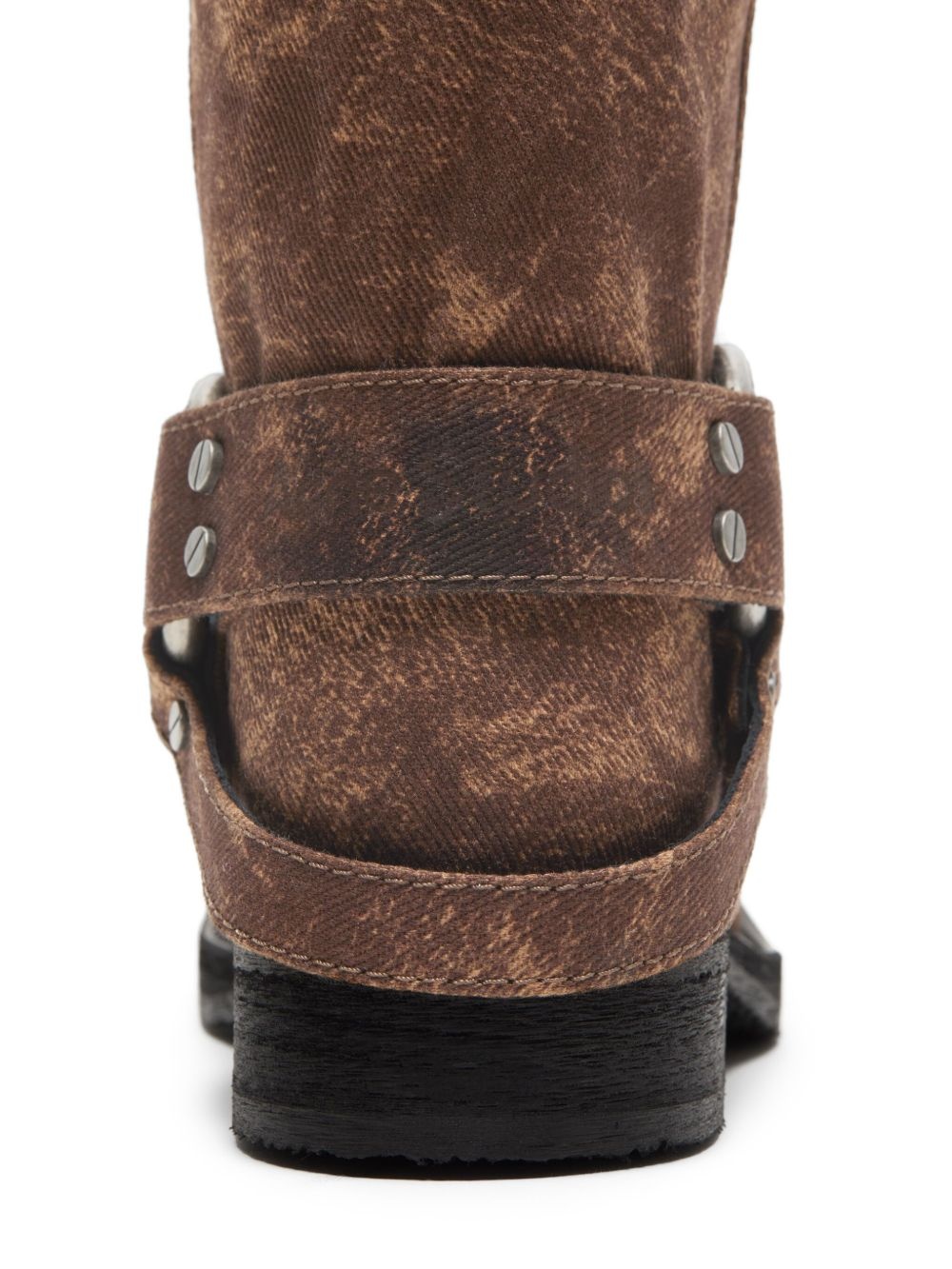 buckle-detail leather boots - 5