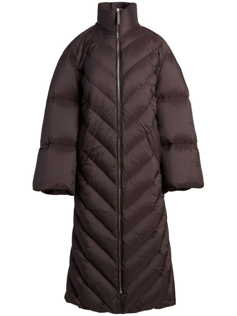 zip-fastening padded coat - 1