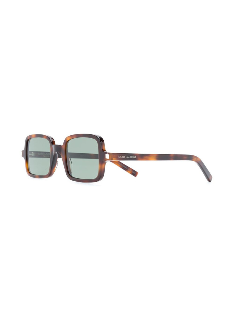 SAINT LAURENT SL332 tortoiseshell square-frame sunglasses outlook