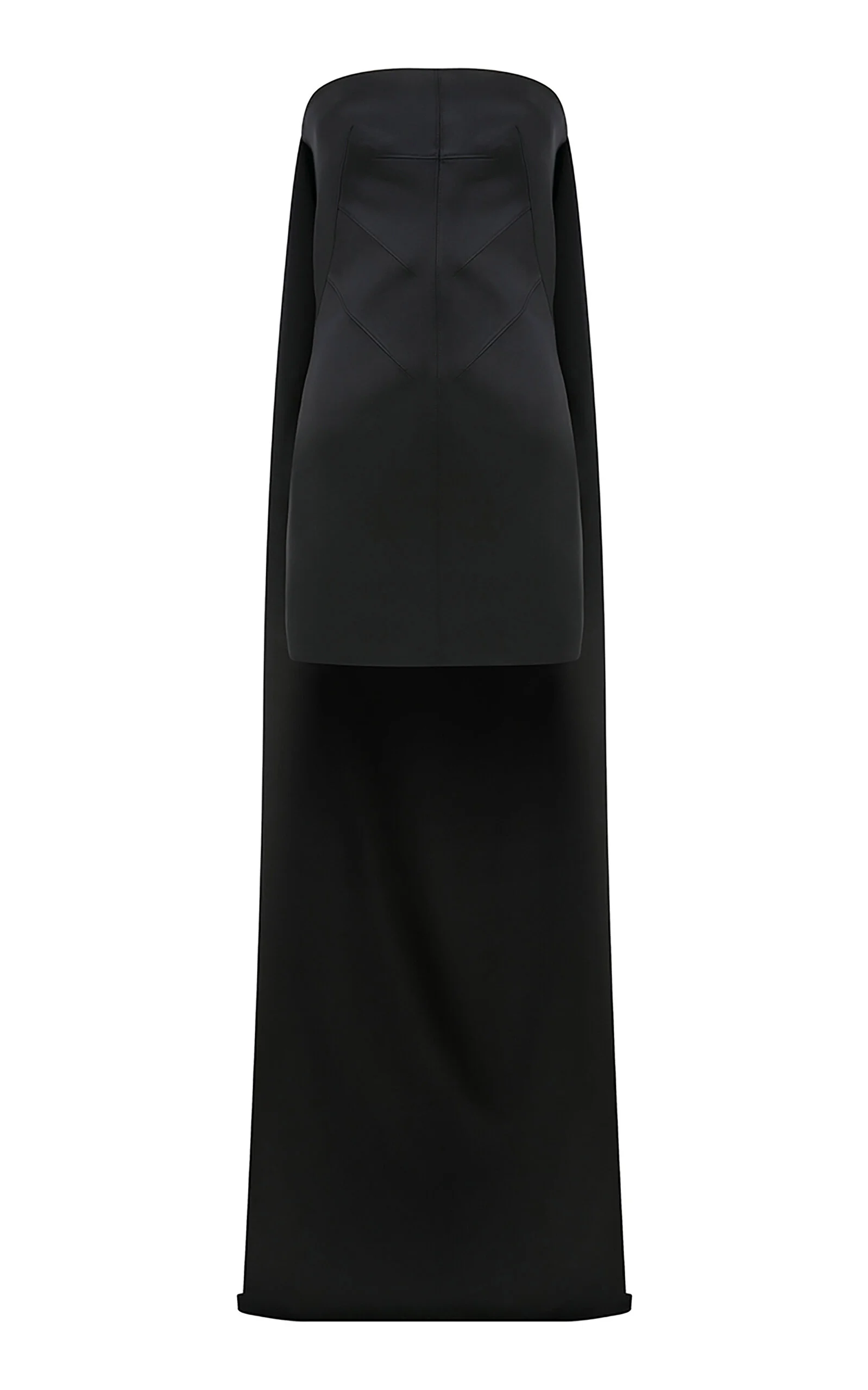 Exclusive Tessa Train-Detailed Strapless Satin Mini Dress black - 1