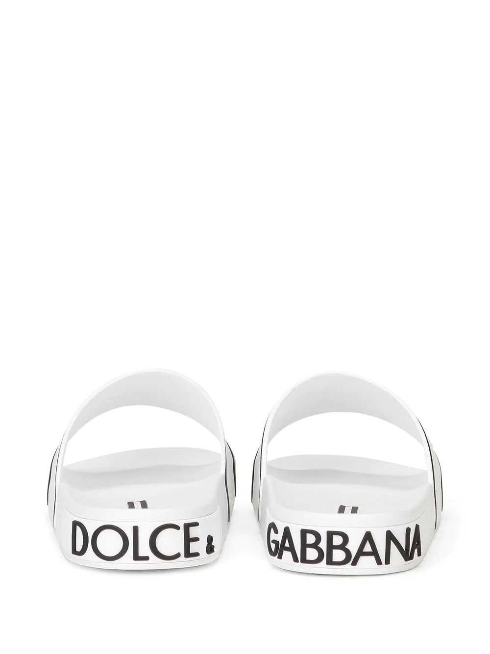 logo-print round-toe slides - 3