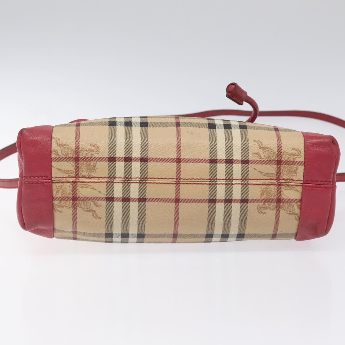 Burberry Nova Check Shoulder Bag Pvc Pink Beige - 9