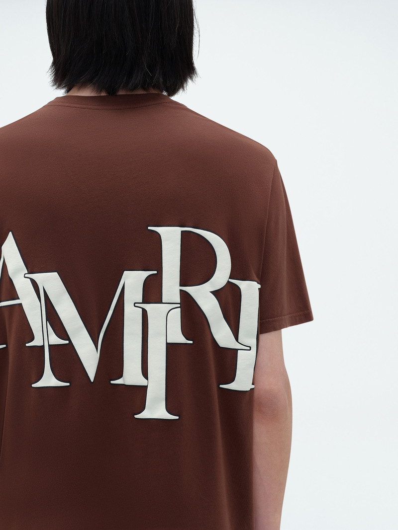 AMIRI STAGGERED LOGO TEE 6
