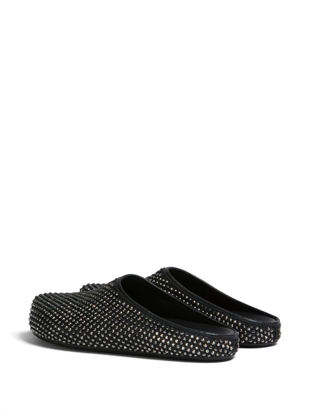 crystal-embellished leather sandals - 3
