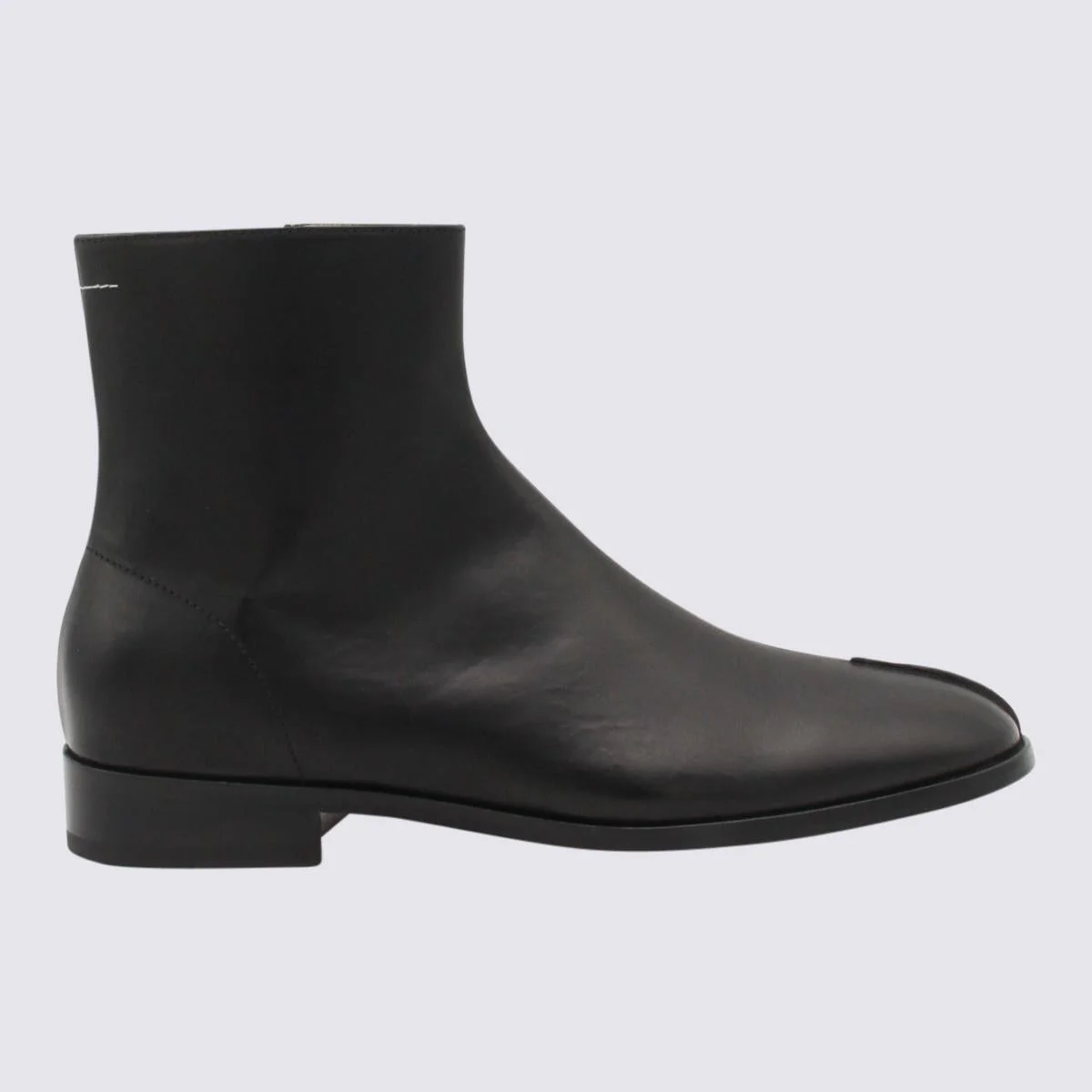 MM6 Maison Margiela Black Leather Boots - 1
