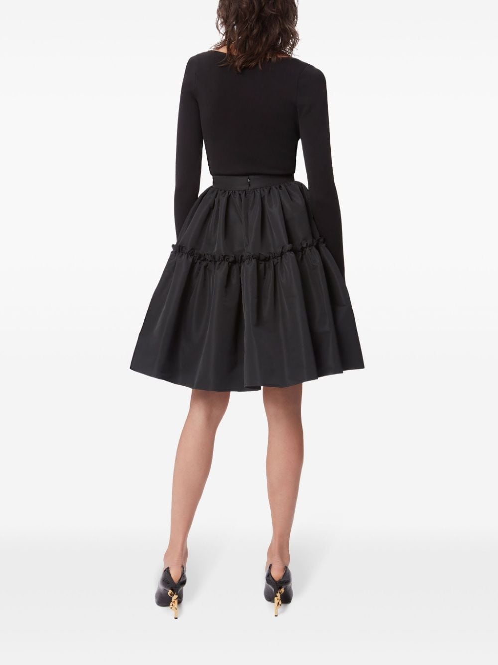 A-line midi taffeta skirt - 3