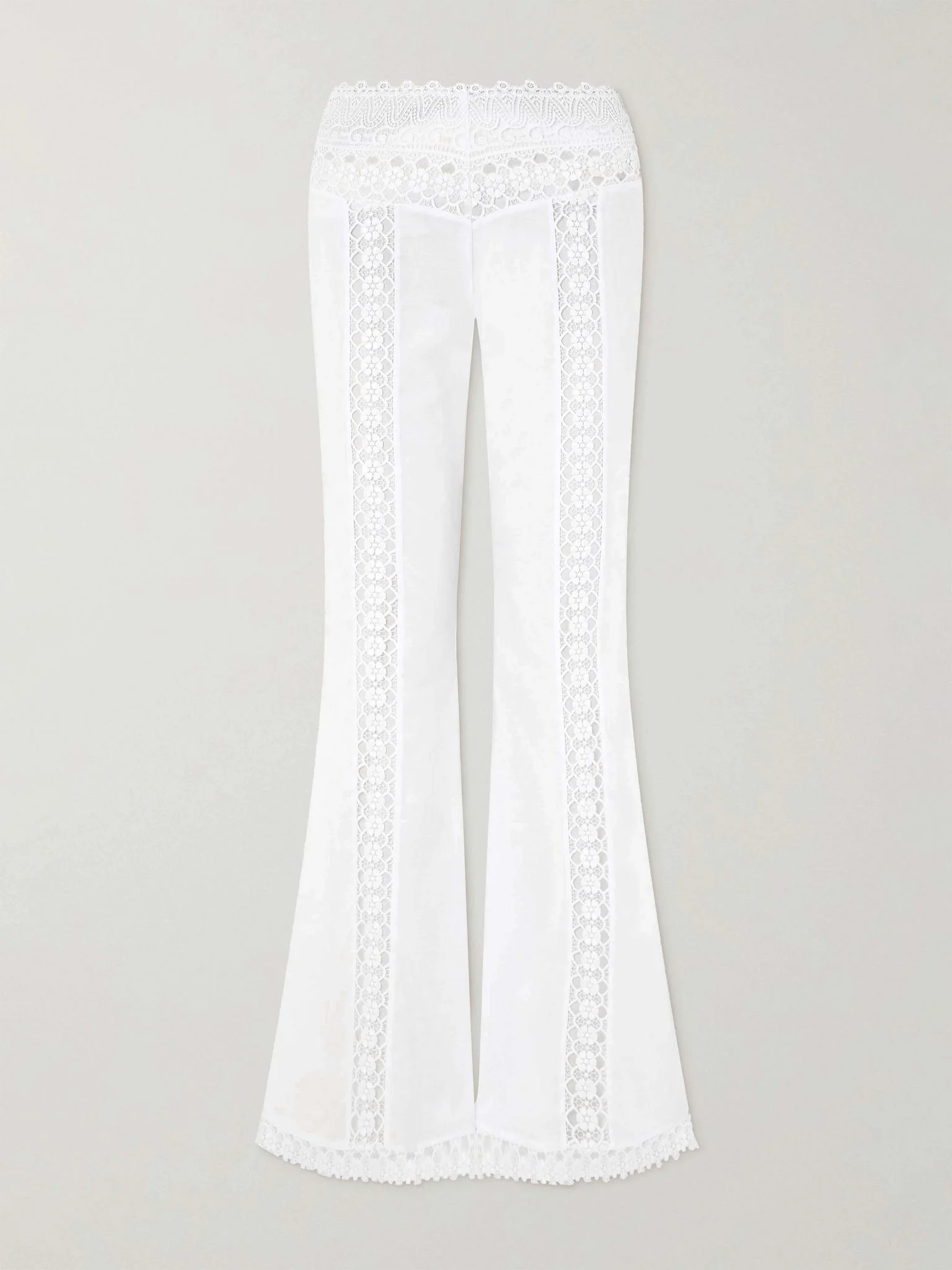 Vianora cotton-blend wide-leg pants White - 1