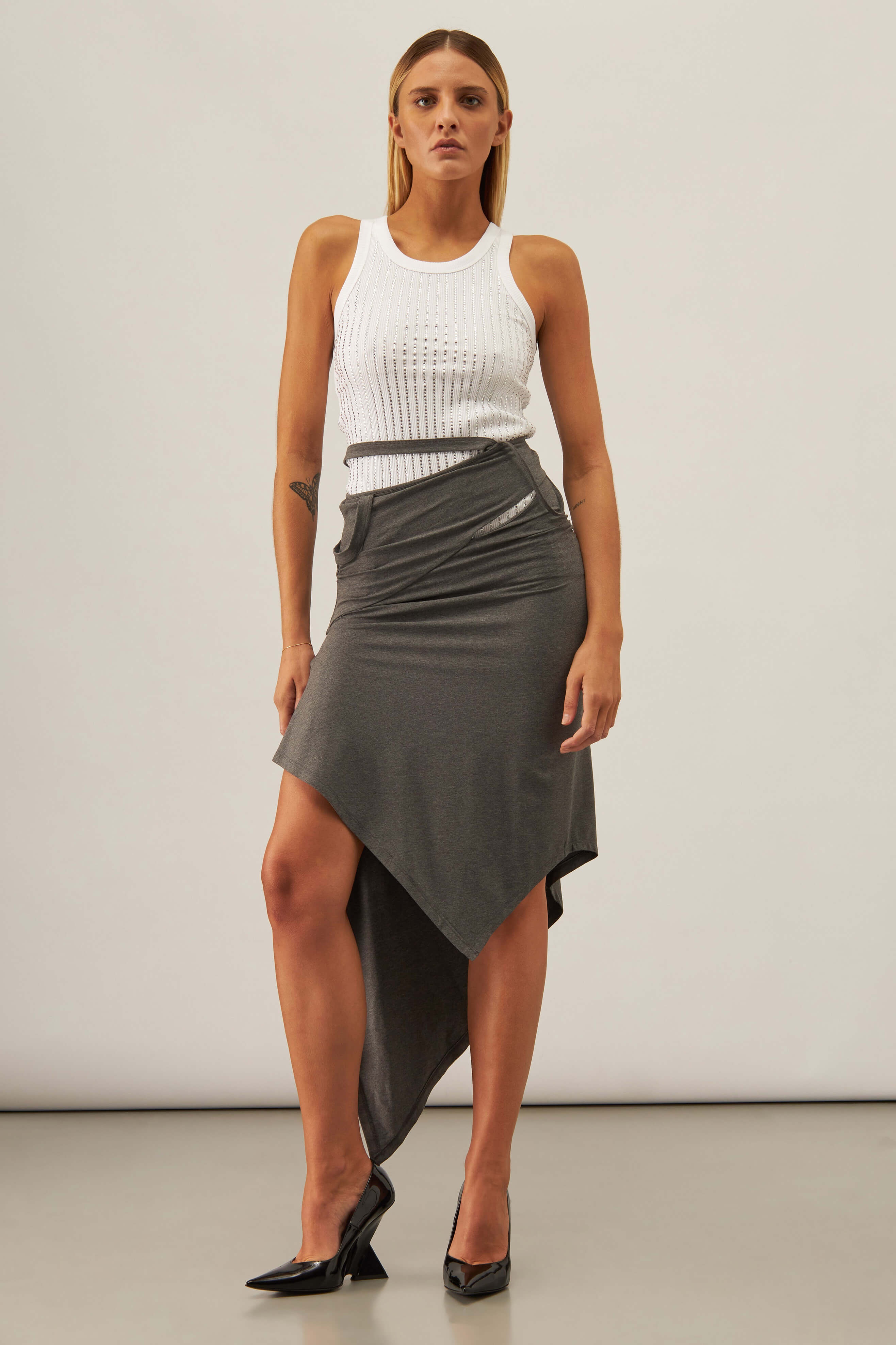 Midi Asymmetric Skirt - 1