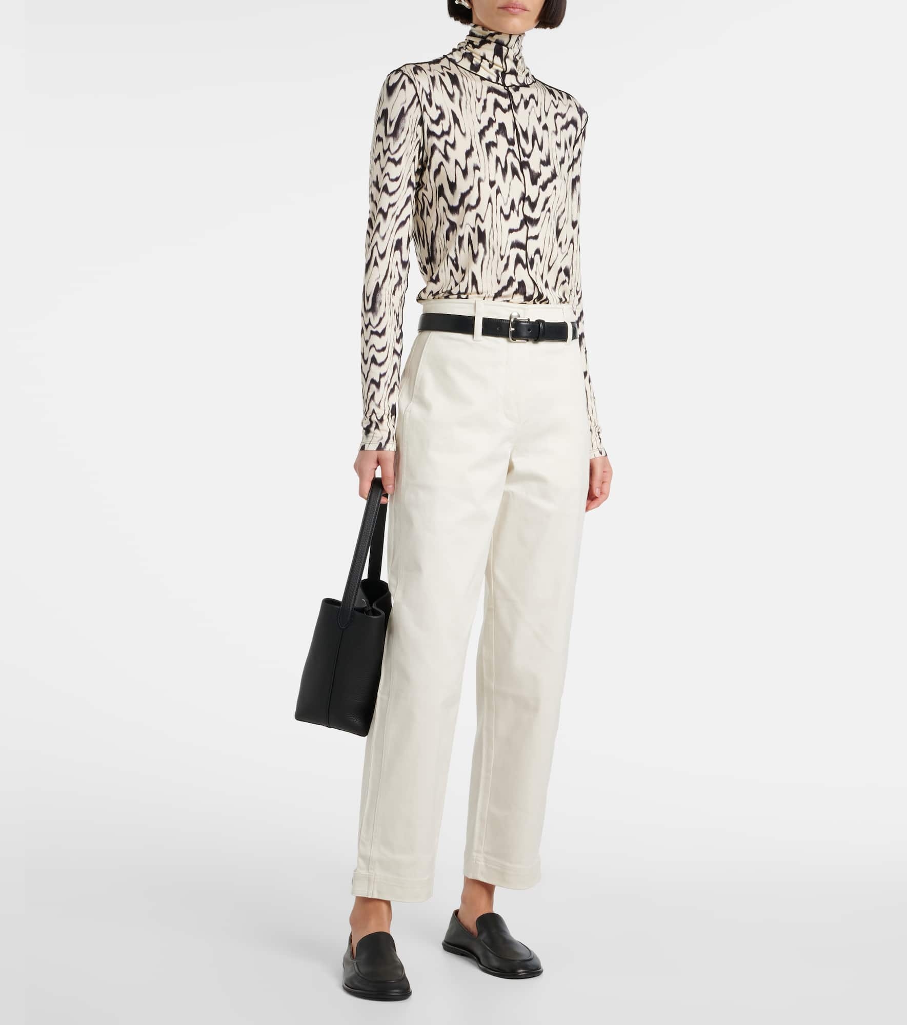 White Label Cait cotton-blend tapered pants - 2