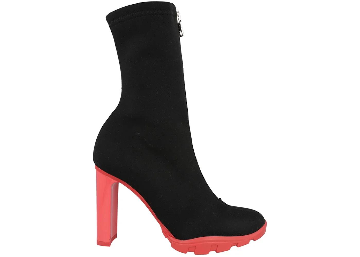 Alexander McQueen Slim Tread Ankle Boots Black Coral (Women's) - 1