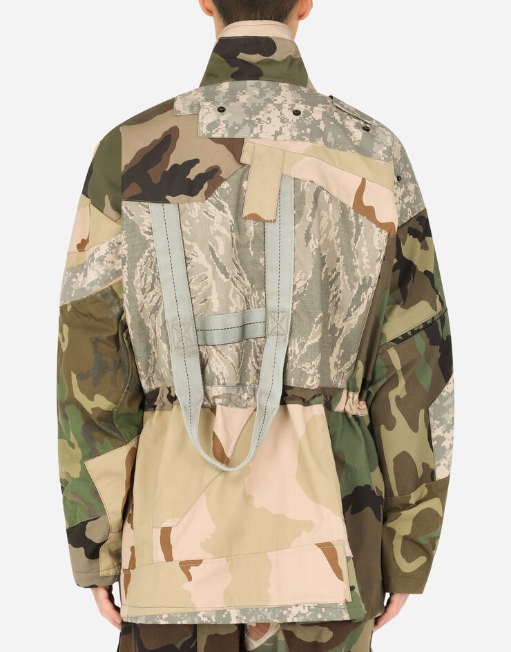 Camouflage patchwork safari jacket - 2