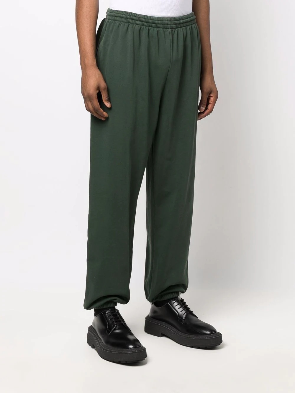 slogan-print cotton track pants - 3