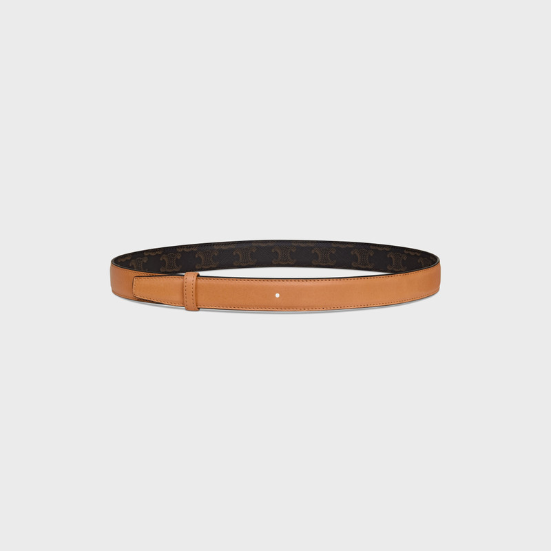 Reversible Strap 25MM IN Natural Calfskin and Triomphe Canvas 1