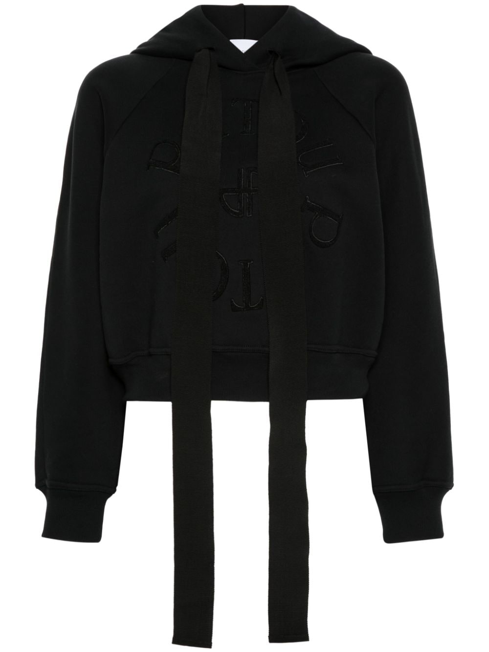 logo-appliquÃ© cropped hoodie - 1