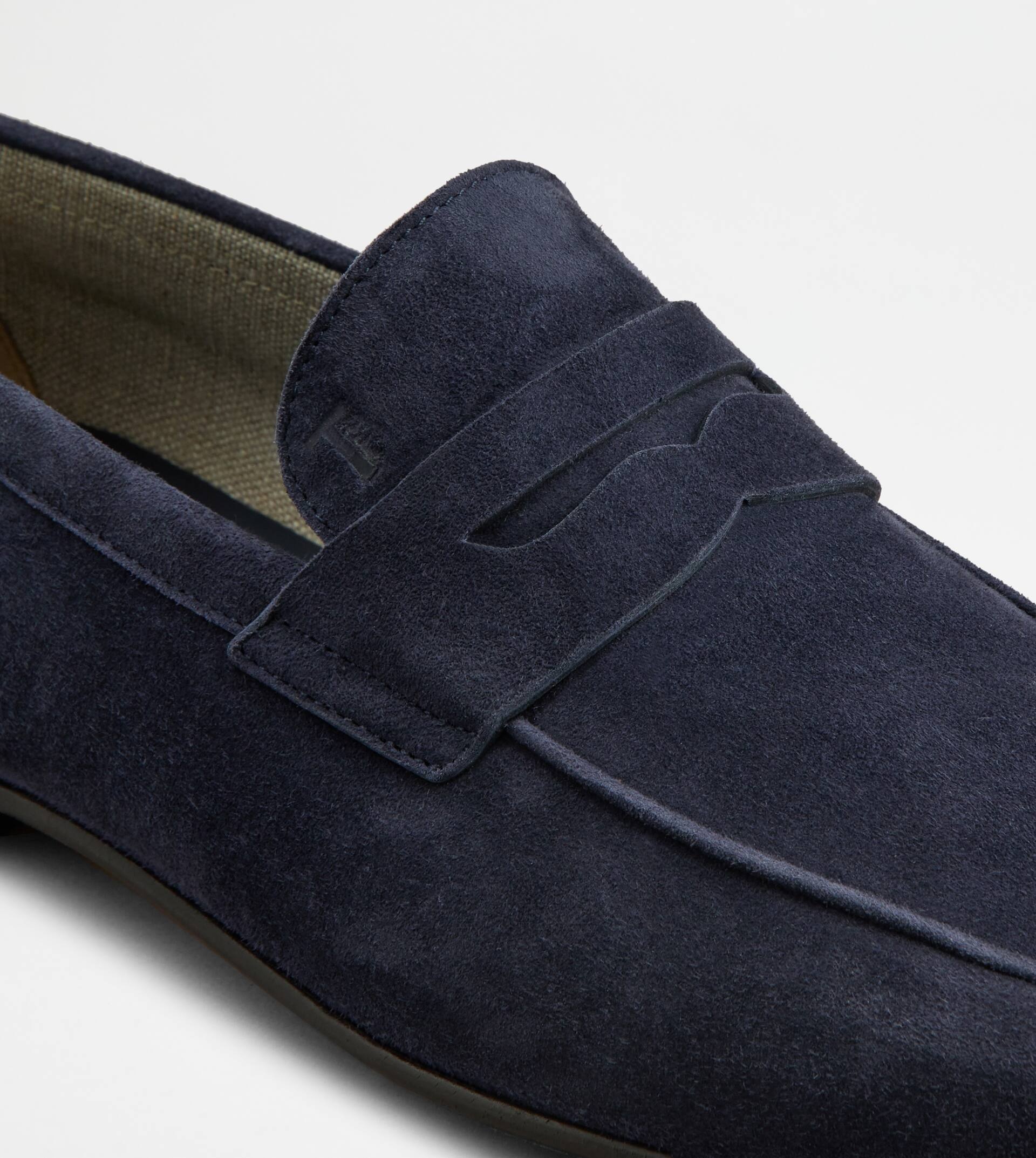 LOAFERS IN SUEDE - BLUE - 5