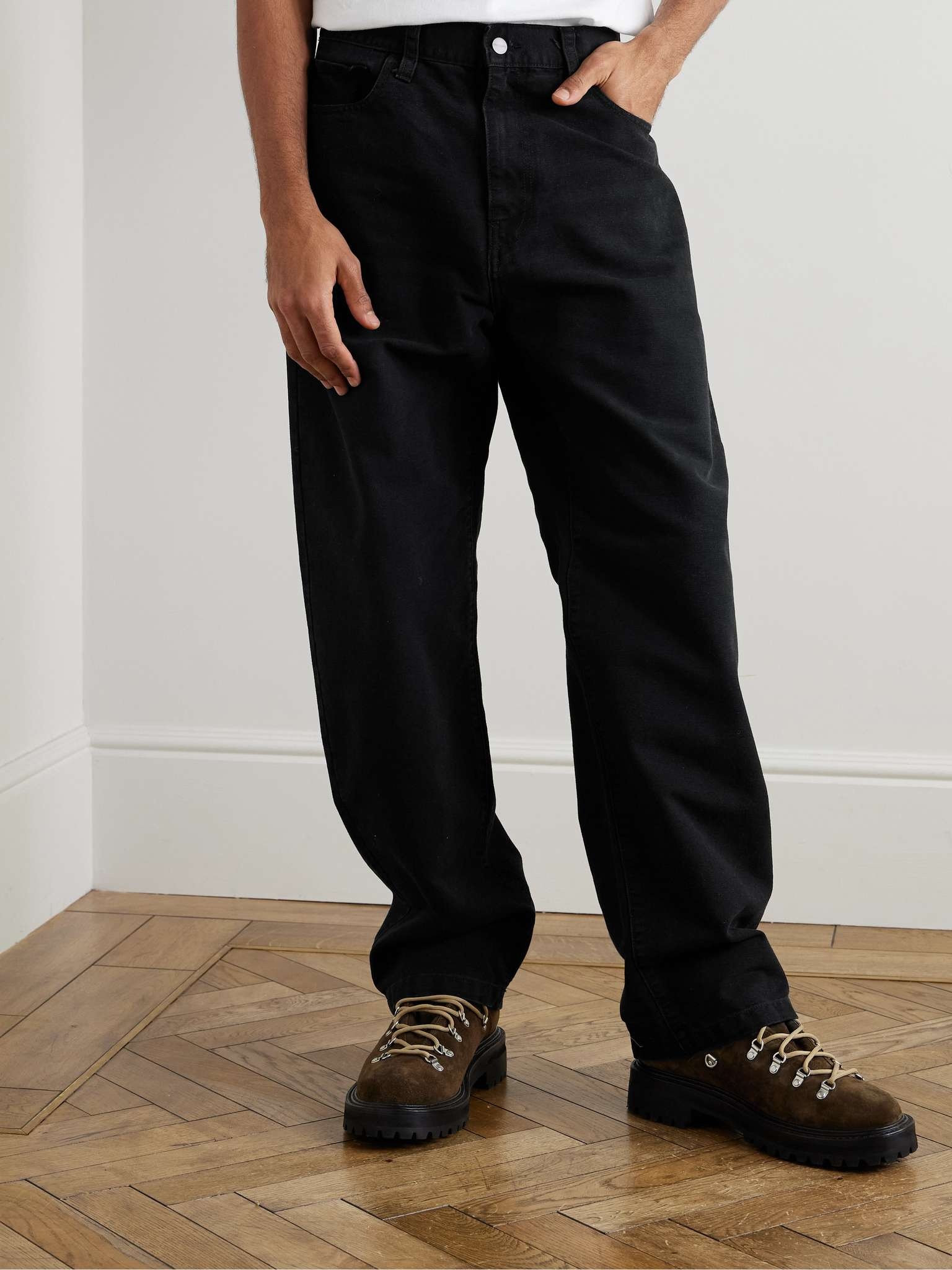Landon Straight-Leg Organic Cotton-Canvas Trousers - 3