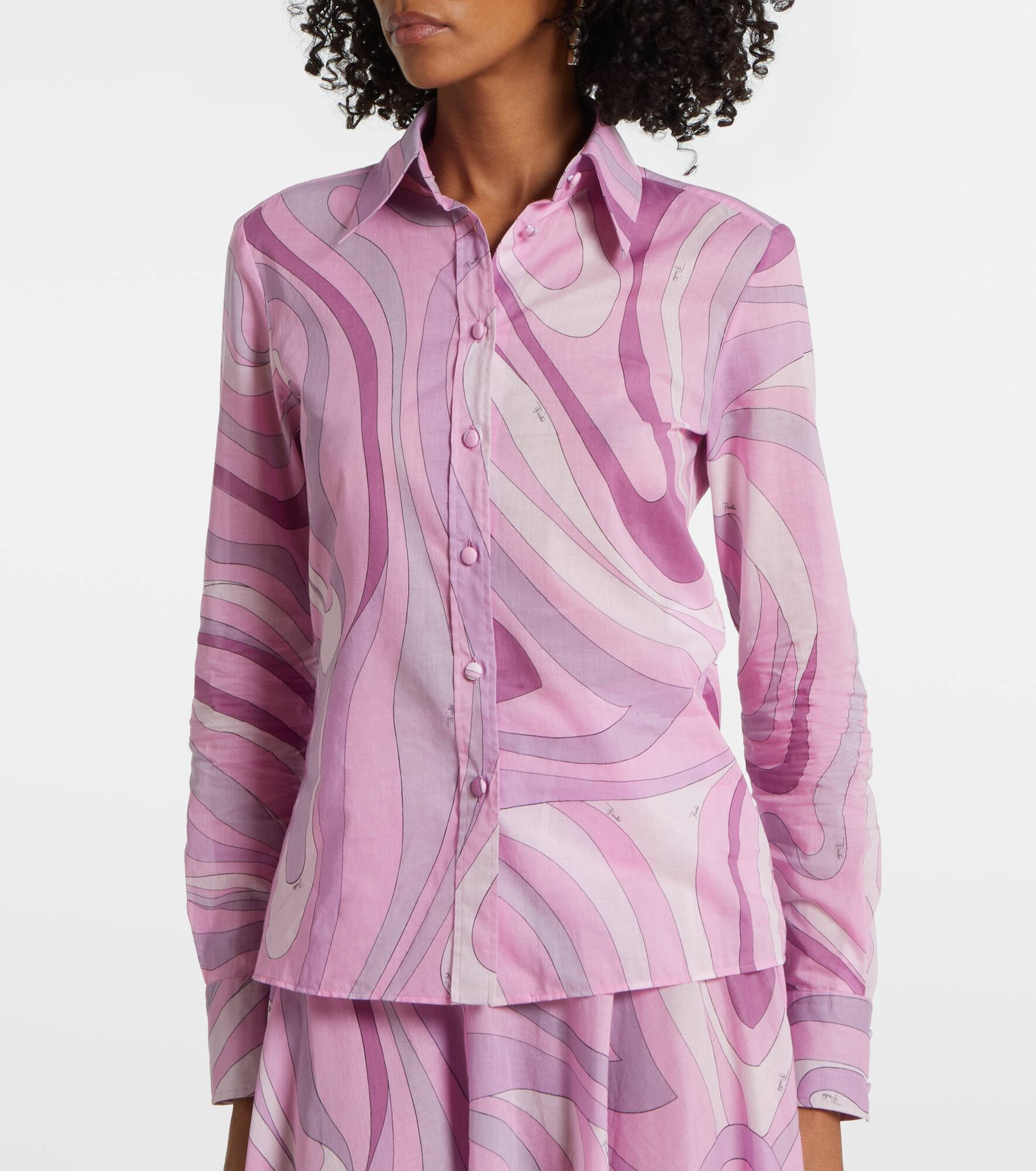 Orchidee cotton muslin shirt - 6