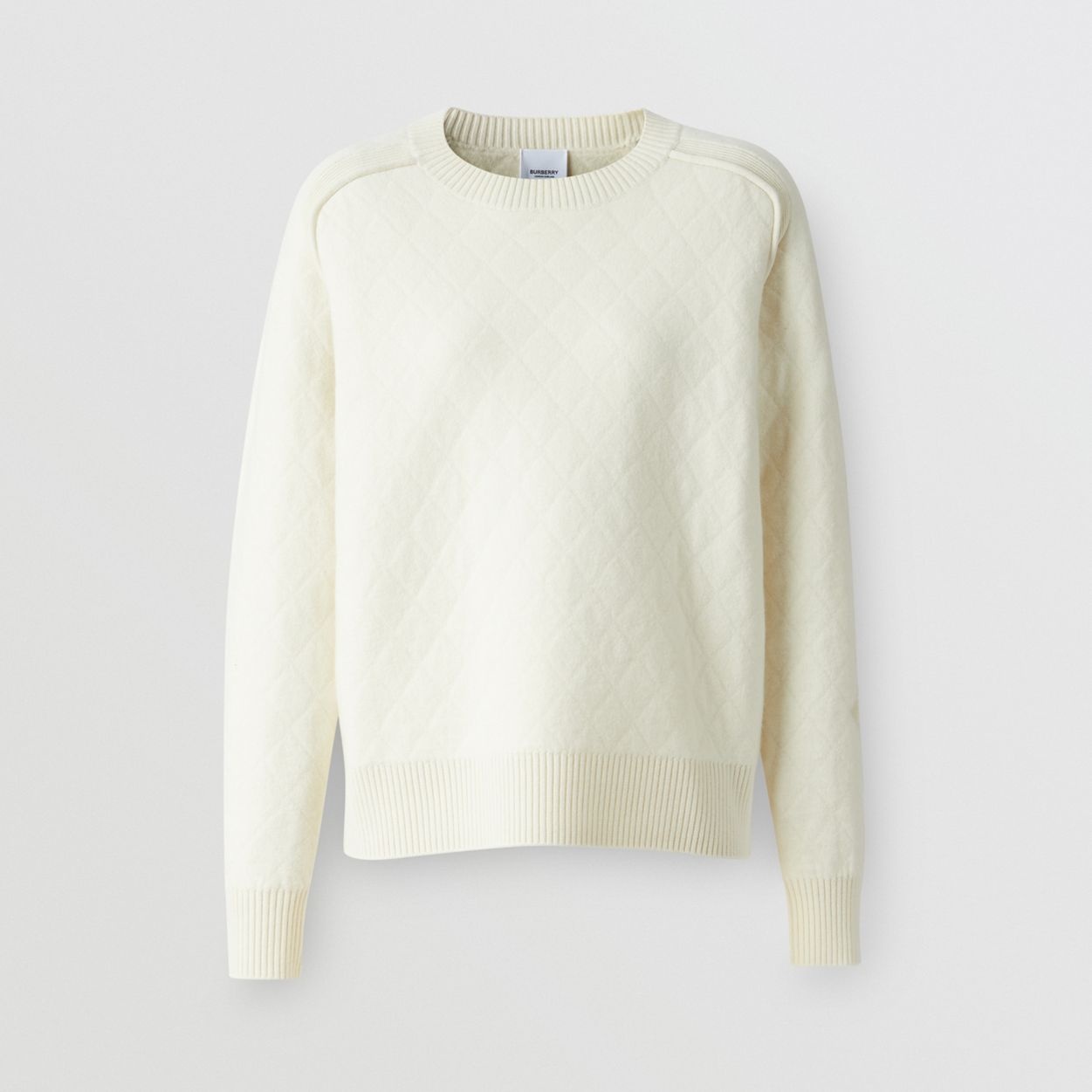 Diamond Knit Wool Sweater - 1