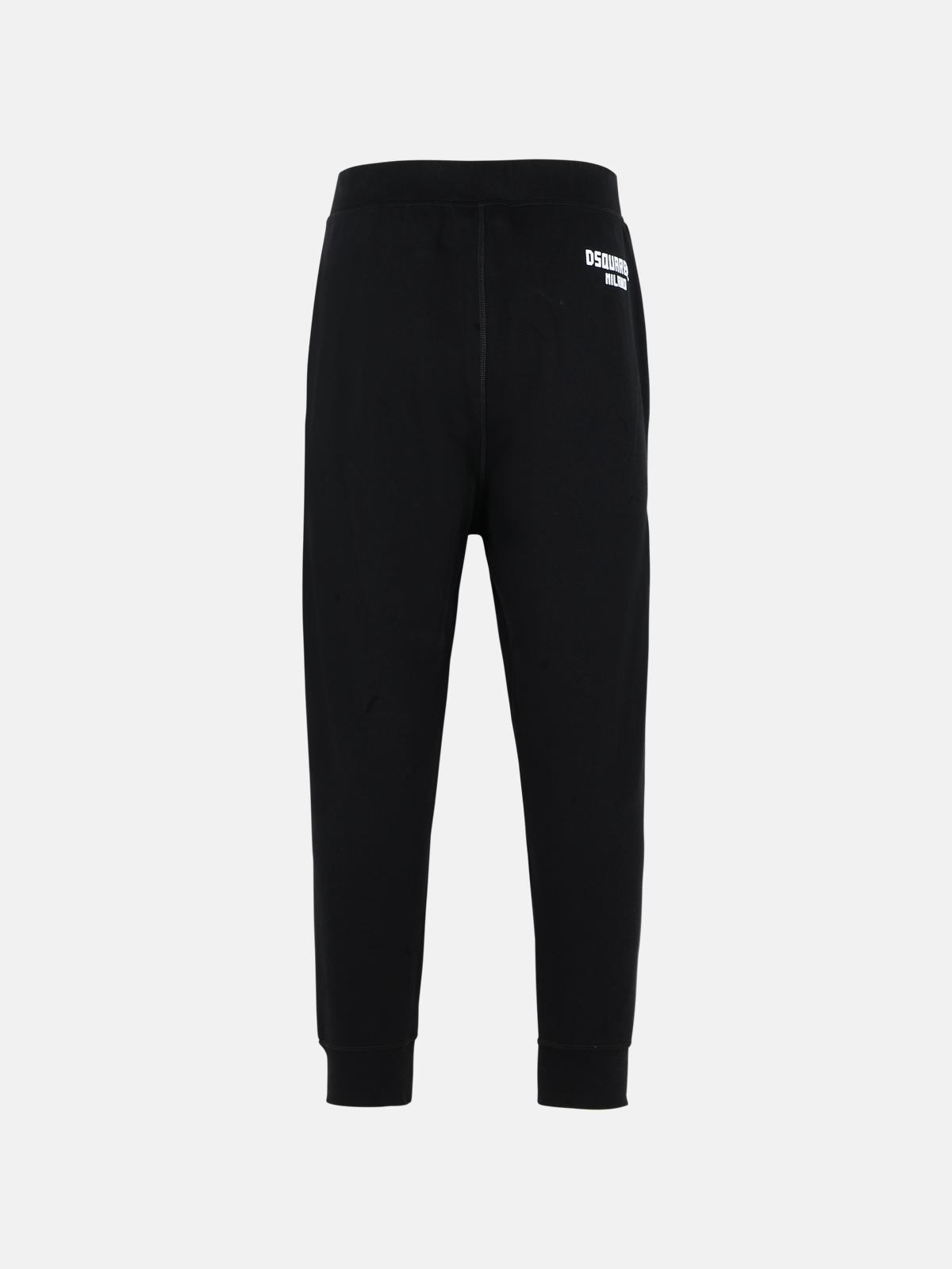 RELAXED' BLACK COTTON PANTS - 3