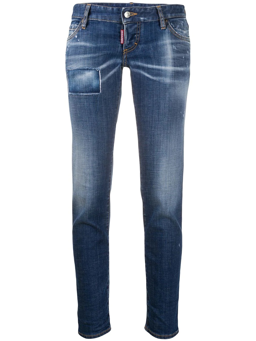 stonewashed skinny jeans - 1