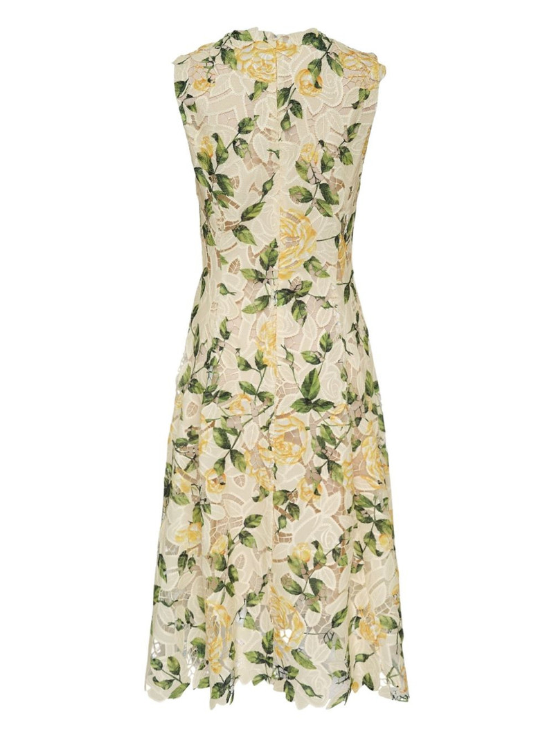 Oscar de la Renta floral midi dress outlook