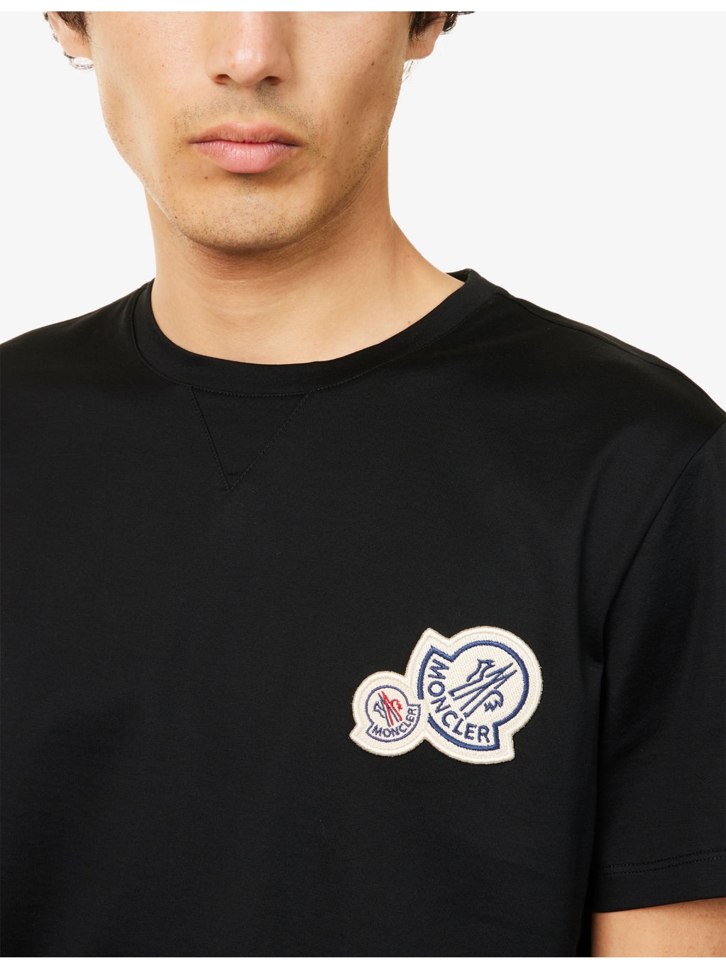 Moncler Double-Logo Short-Sleeve Cotton-Jersey T-Shirt