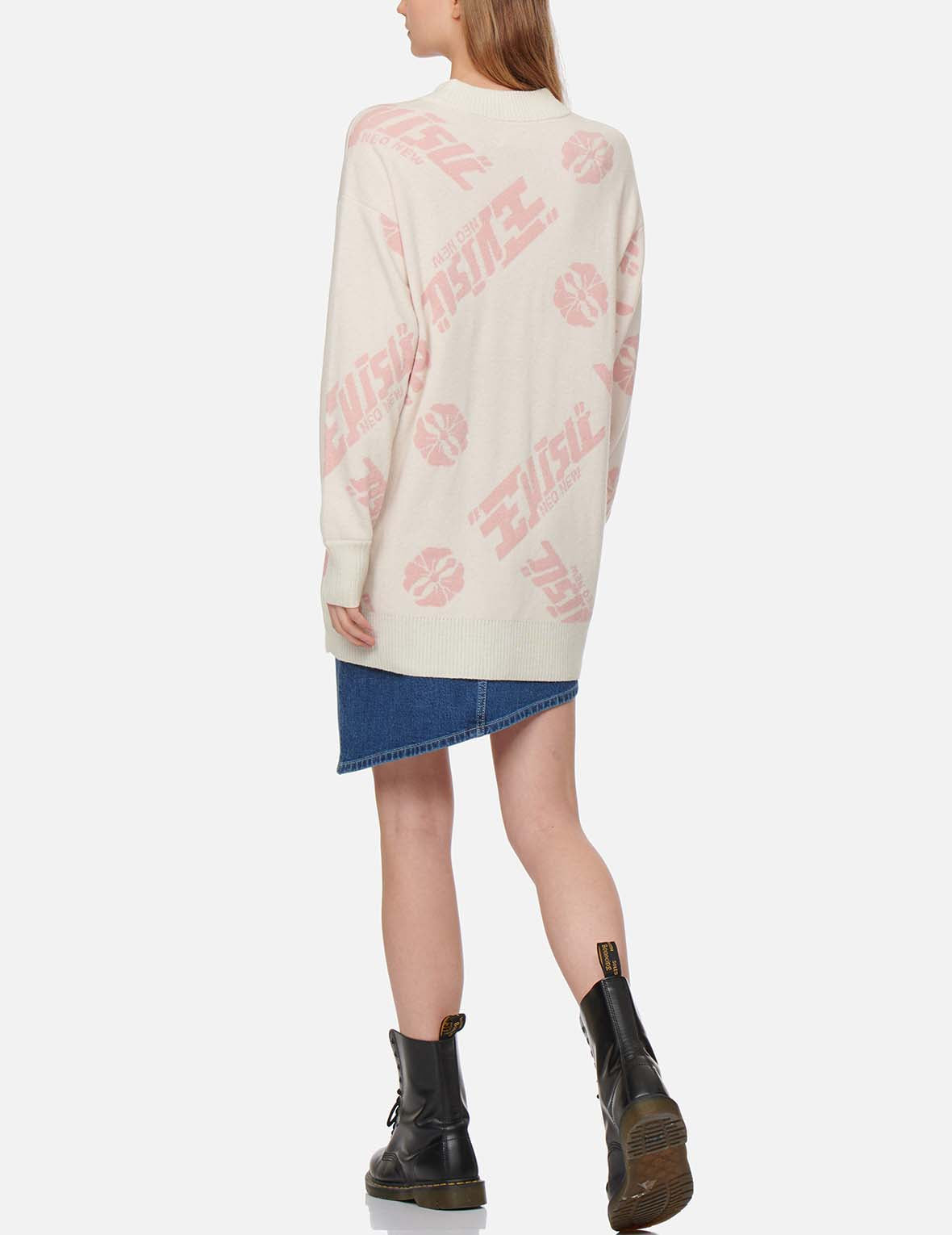 ALLOVER KAMON AND LOGO JACQUARD SWEATER - 6