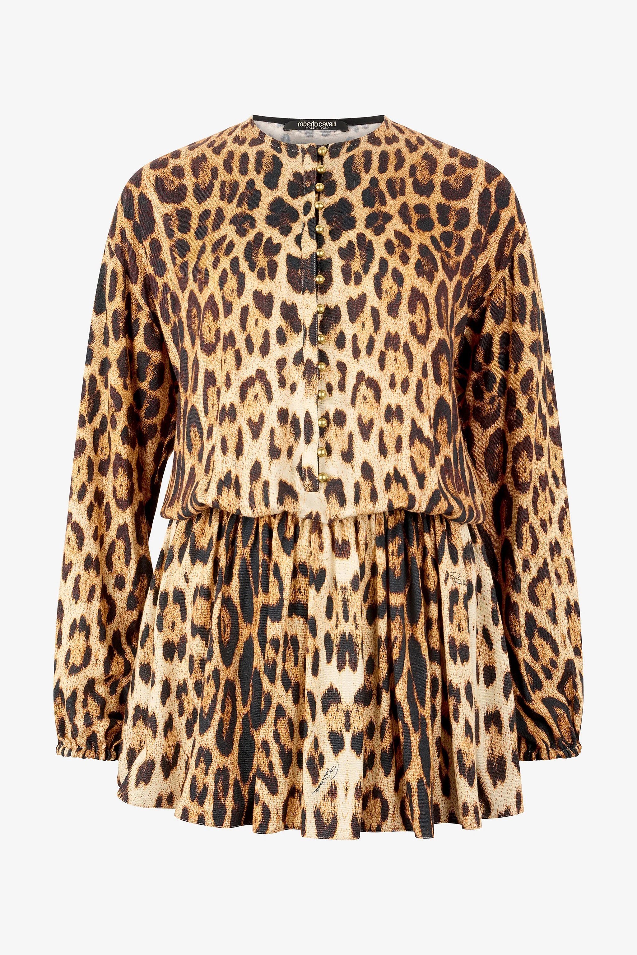 Short Dress with Jaguar Skin Print - 1