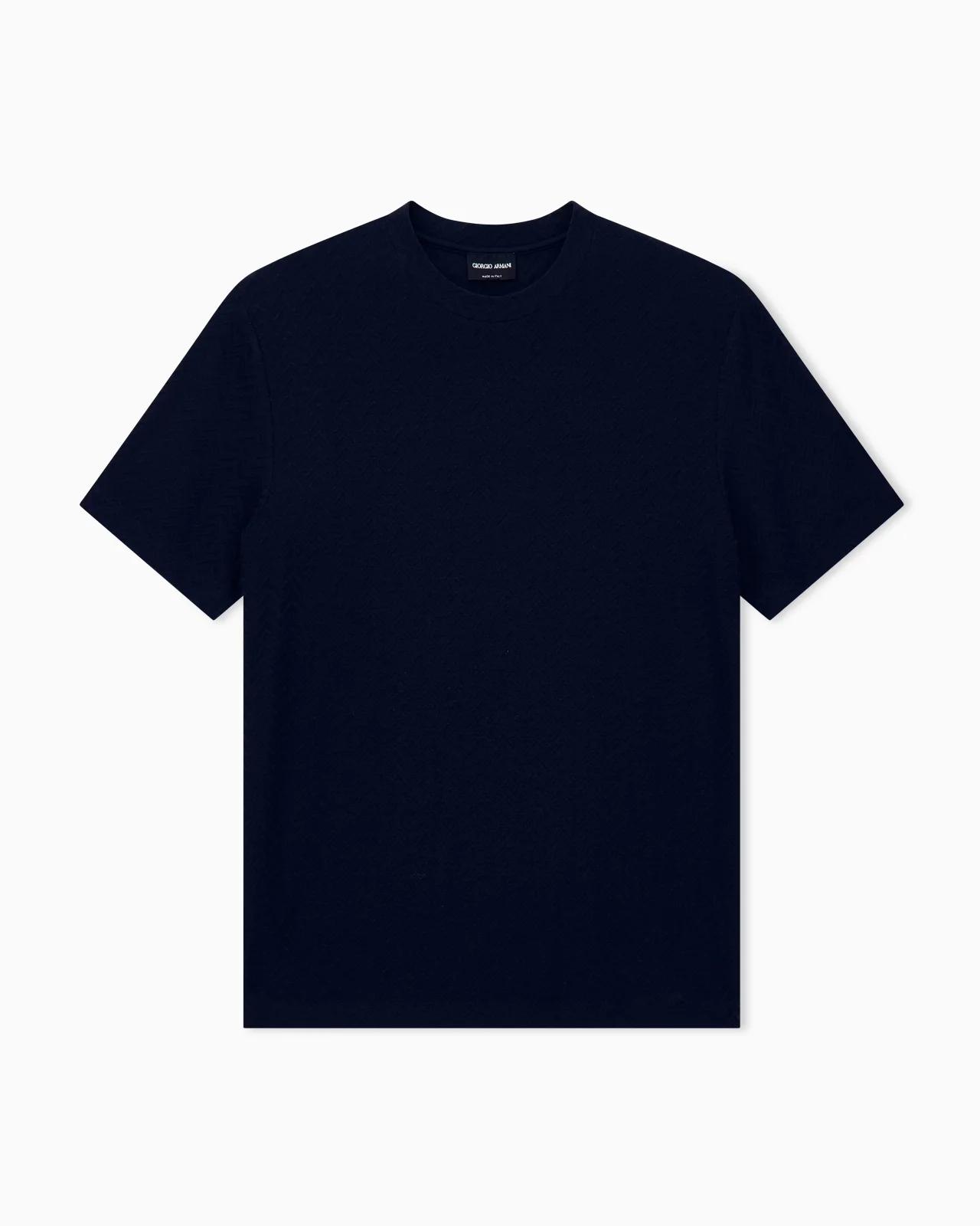 T-SHIRT REGULAR FIT CHEVRON JACQUARD STRETCH VIRGIN WOOL - 1