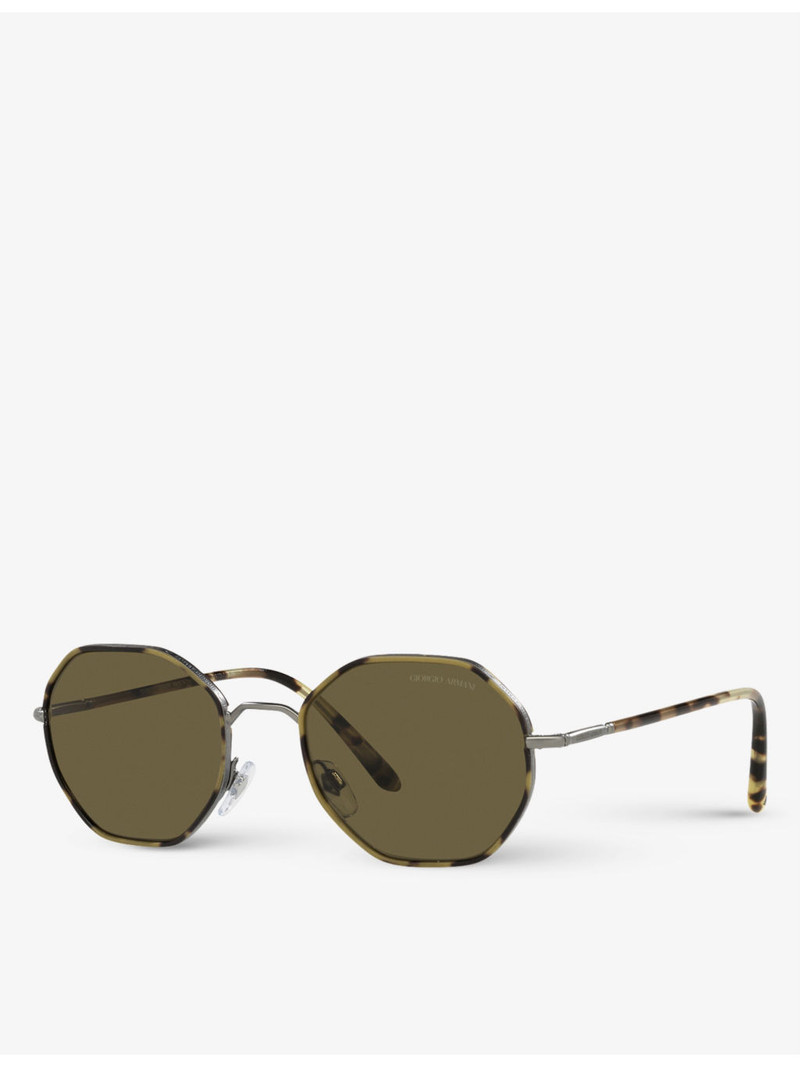 GIORGIO ARMANI AR6112J rectangular-frame acetate and metal sunglasses outlook