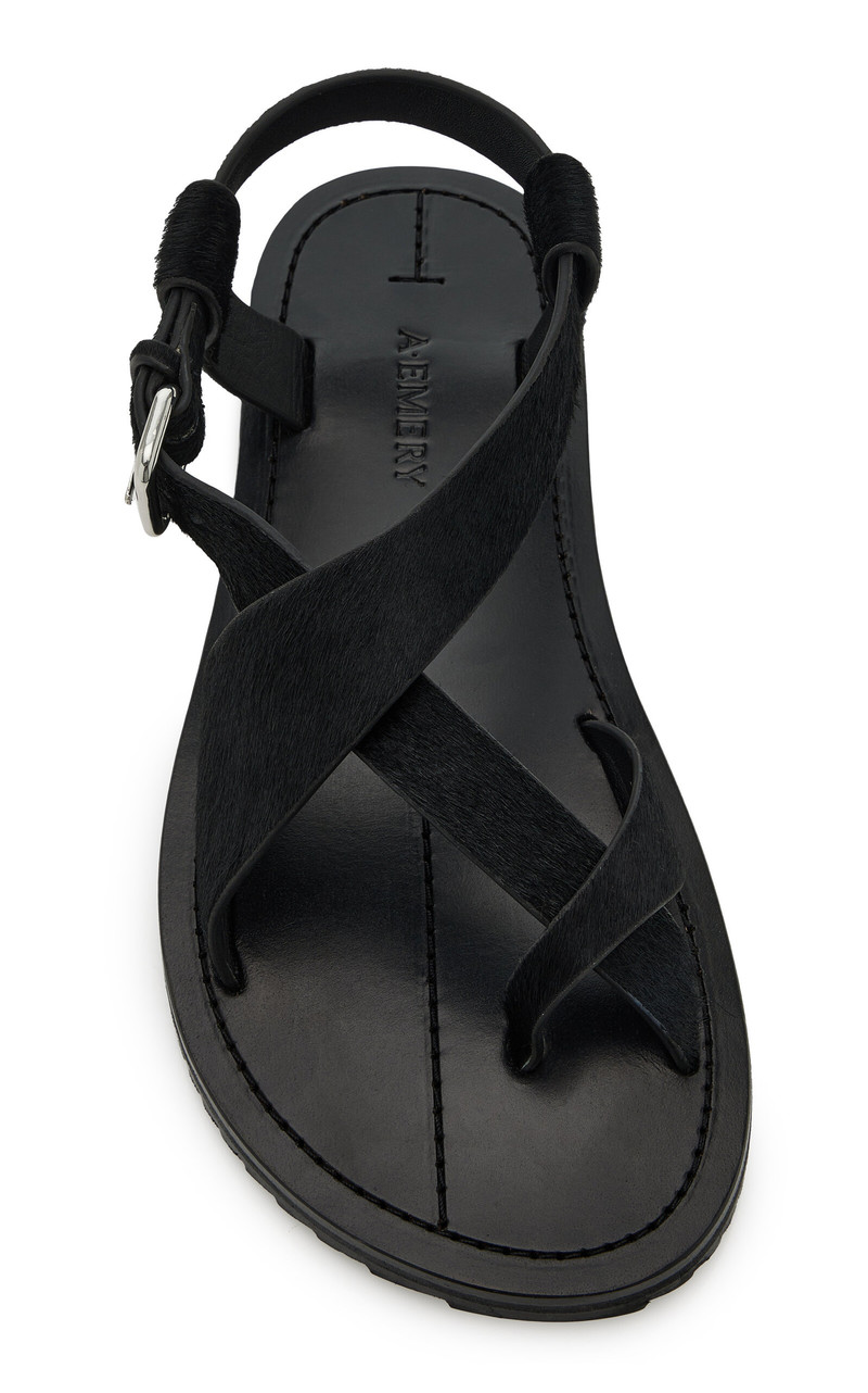 A.EMERY Ora Ponyhair Sandals black outlook