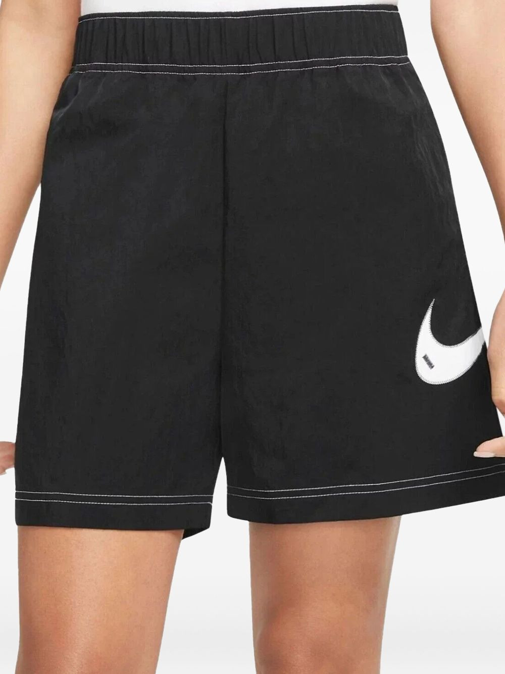 Swoosh high-waisted loose shorts - 1