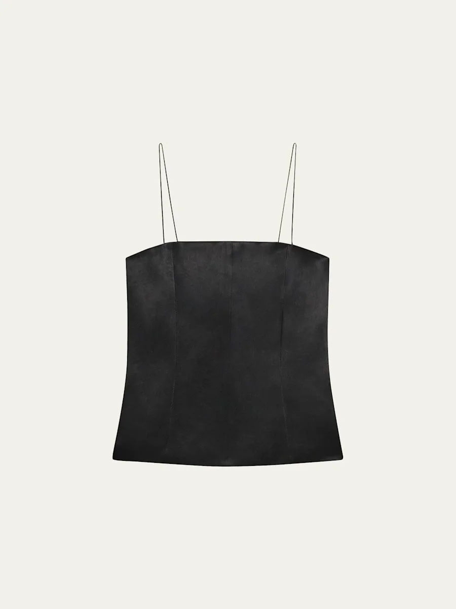 Minimalist Satin Slip Top - 1
