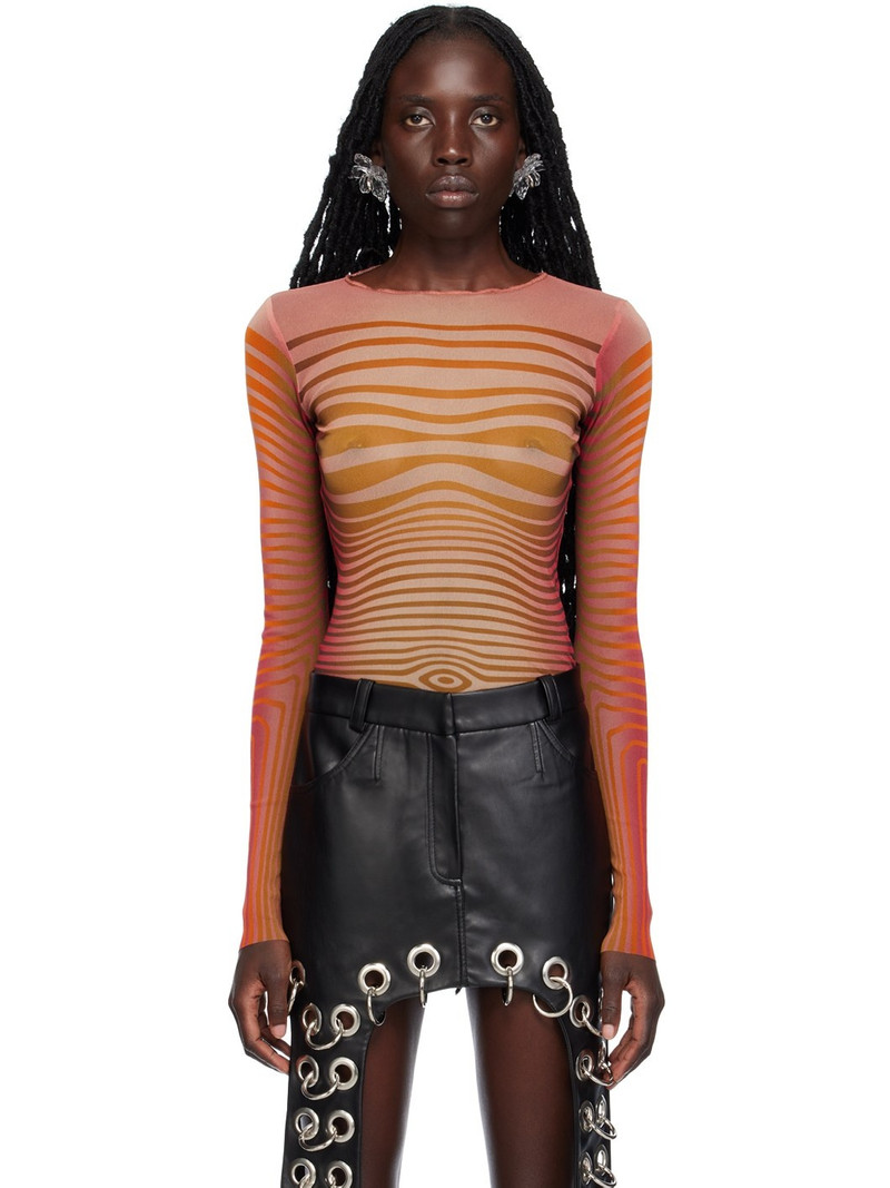 stripe-pattern mesh top 1